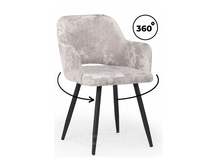 Стул на металлокаркасе Эолин 360 латте (simple 008) / черный