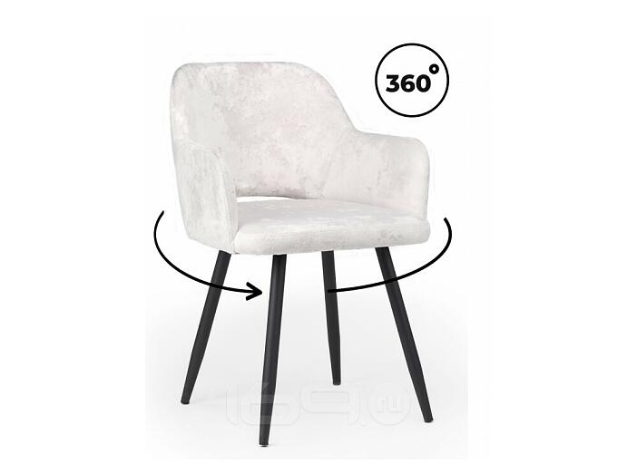 Стул на металлокаркасе Эолин 360 светло-бежевый (simple 011) / черный