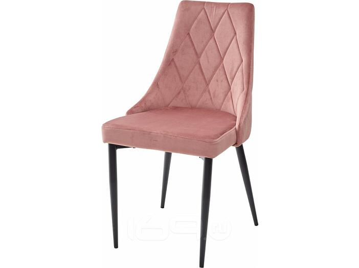 Стул NEPAL BLUVEL-52 PINK/ черный каркас, велюр 