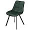 Стул ONION G062-18 зелёный, велюр/чёрный каркас