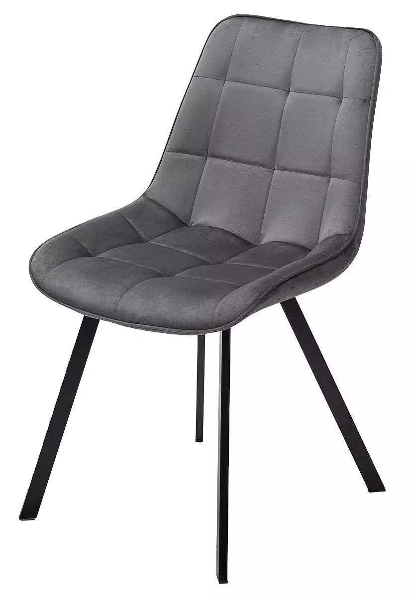 Стул ONION G062-40 серый, велюр/чёрный каркас стул paint b28 темно серый велюр чёрный каркас