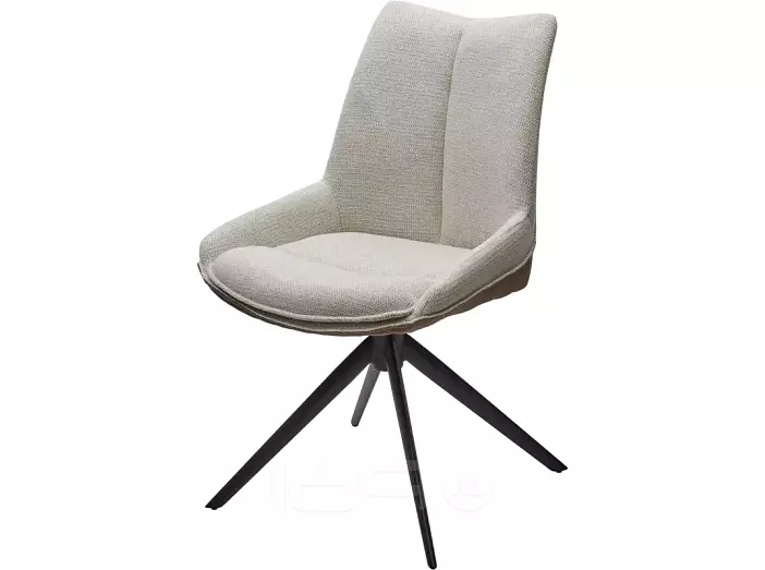Стул OSKAR 360 град. поворот. KN01-05 Бежевый/ BZ1046-21 Коричневый/ Черный, ®DISAUR