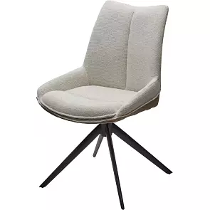 Стул OSKAR 360 град. поворот. KN01-05 Бежевый/ BZ1046-21 Коричневый/ Черный, ®DISAUR