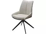 Стул OSKAR 360 град. поворот. KN01-05 Бежевый/ BZ1046-21 Коричневый/ Черный, ®DISAUR