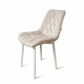 Стул Оскар белый матовый (Краш 01 шампань)