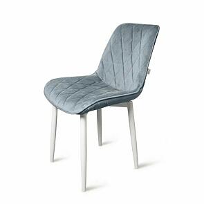 Стул Оскар белый матовый (Краш 10 платина)