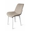 Стул Оскар белый матовый (Velutto 07 бежевый)