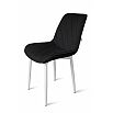 Стул Оскар белый матовый (Velutto 34 черный)