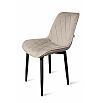 Стул Оскар черный матовый (Velutto 07 бежевый)