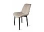 Стул Оскар черный матовый (Velutto 07 бежевый)