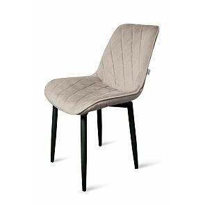 Стул Оскар черный матовый (Velutto 07 бежевый)