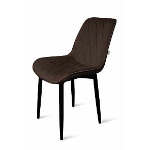Стул Оскар черный матовый (Velutto 24 шоколад)
