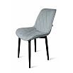 Стул Оскар черный матовый (Velutto 52 серый)
