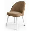 Стул Палермо белый матовый (Velutto 03 капучино)