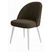 Стул Палермо белый матовый (Velutto 24 шоколад)