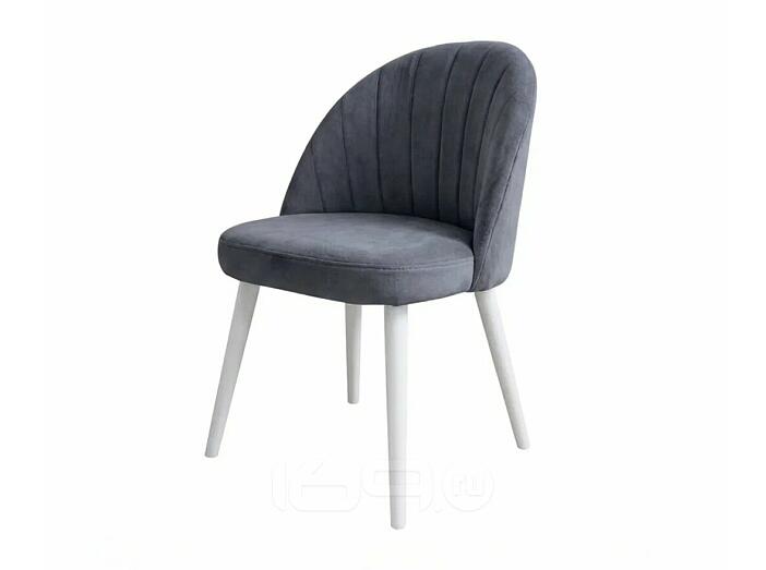 Стул Палермо белый матовый (Velutto 32 графит)