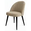 Стул Палермо черный матовый (Velutto 07 бежевый)