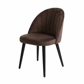 Стул Палермо черный матовый (Velutto 36 какао)