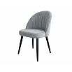 Стул Палермо черный матовый (Velutto 52 серый)