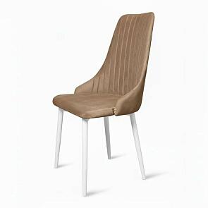 Стул Прованс белый матовый (Velutto 03 капучино)