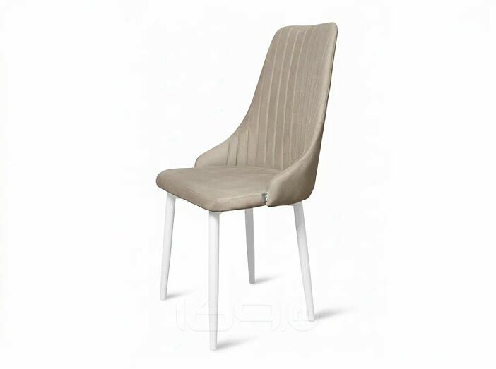 Стул Прованс белый матовый (Velutto 07 бежевый)