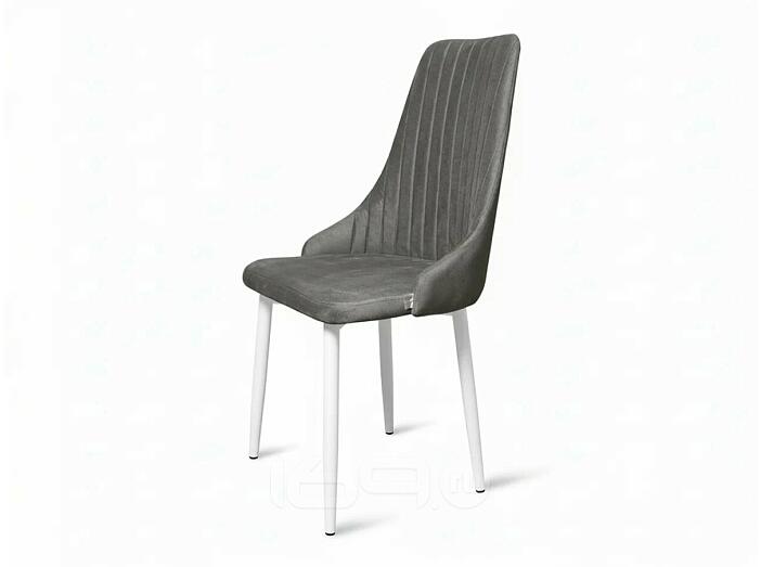 Стул Прованс белый матовый (Velutto 32 графит)