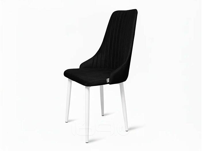 Стул Прованс белый матовый (Velutto 34 черный)