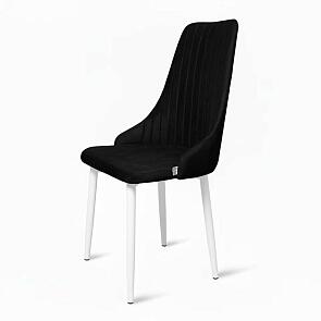Стул Прованс белый матовый (Velutto 34 черный)