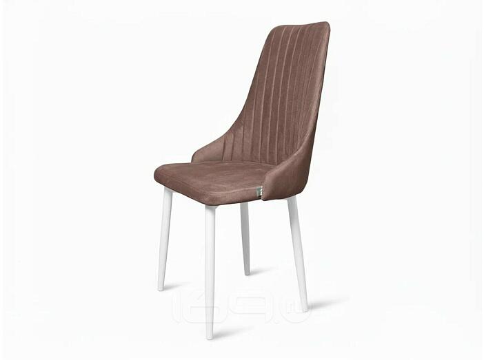 Стул Прованс белый матовый (Velutto 36 какао)