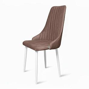 Стул Прованс белый матовый (Velutto 36 какао)