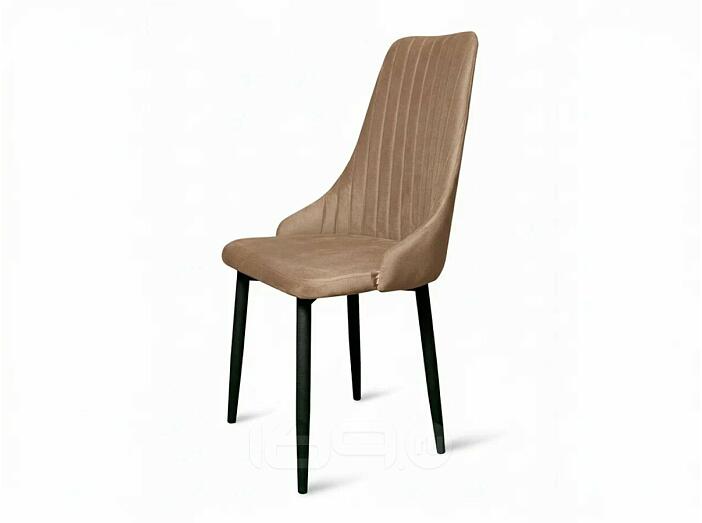 Стул Прованс черный матовый (Velutto 03 капучино)