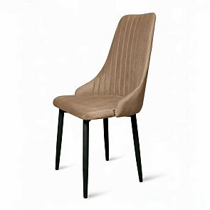 Стул Прованс черный матовый (Velutto 03 капучино)