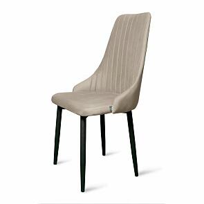 Стул Прованс черный матовый (Velutto 07 бежевый)