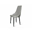 Стул Прованс черный матовый (Velutto 52 серый)