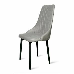 Стул Прованс черный матовый (Velutto 52 серый)