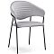 Стул  Рансол серый / черный глянец