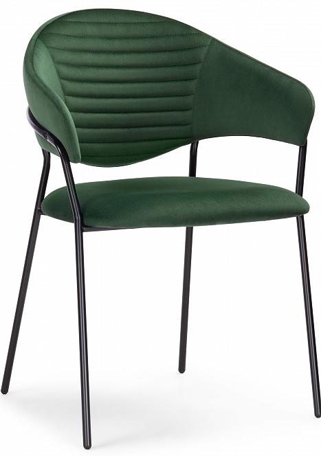 Стул  Рансол темно-зеленый / черный глянец стул инклес темно зеленый глянец