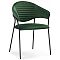 Стул  Рансол темно-зеленый / черный глянец