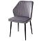 Стул SEATTLE-V СЕРЫЙ #27, велюр/чёрный каркас