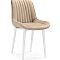 Стул  Седа велюр бежевый / белый
