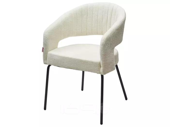 Стул SNUG 3018-01 белый, шенилл / черный каркас
