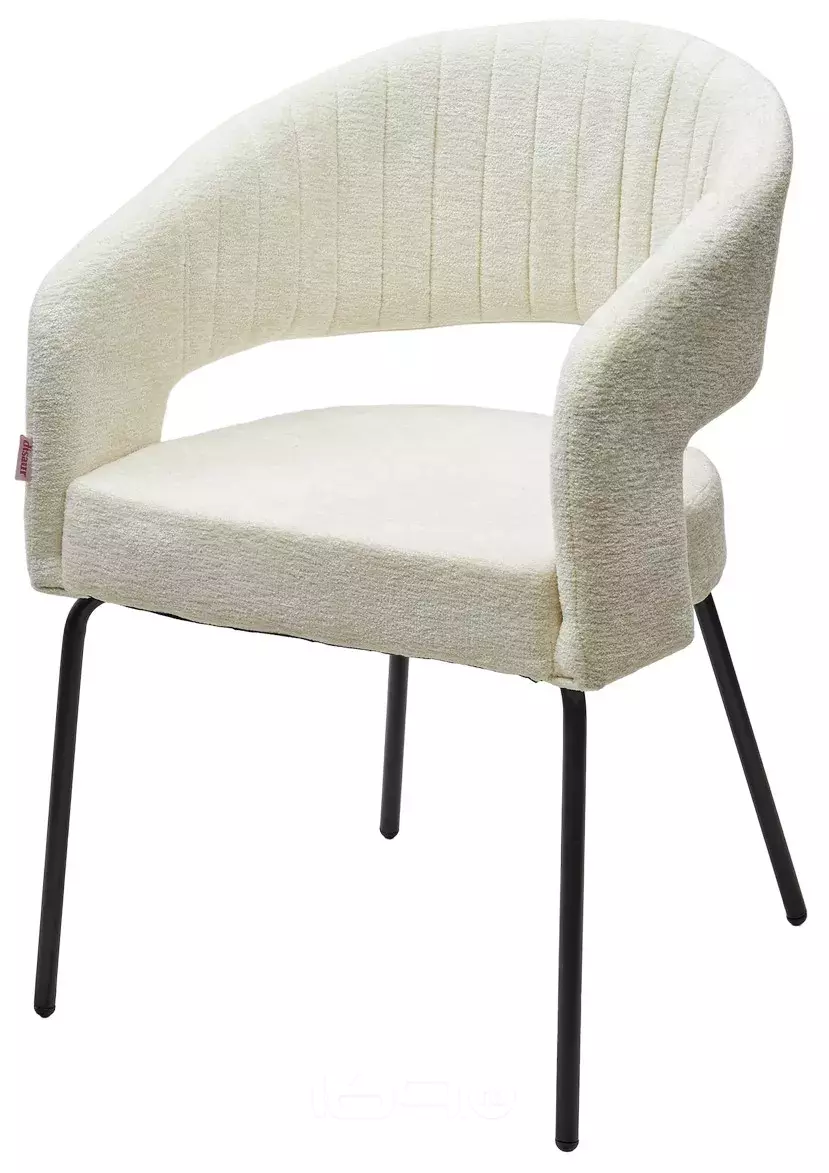 Стул SNUG 3018-01 белый, шенилл / черный каркас