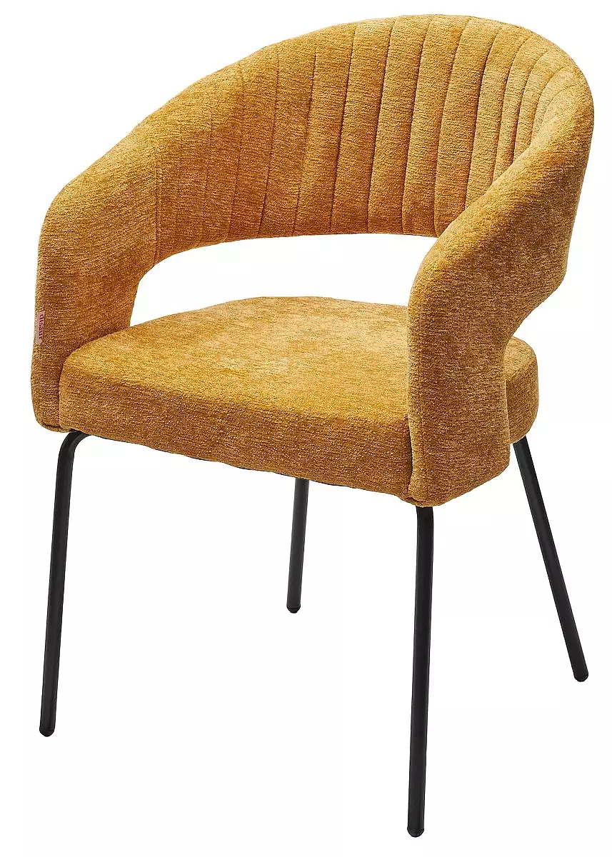 

Стул SNUG 3018-08 горчичный, шенилл / черный каркас, Горчичный;черный