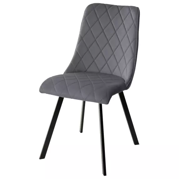 Стул TYCOON BLUVEL-14 GREY, велюр