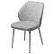 Стул VENA, FIESTA Светло-серый, велюр "антипальчиковый"/ Белый каркас