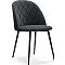 Стул  Зест микровелюр серый / черный глянец Стул  Зест микровелюр серый / черный глянец