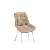 Стулья на металлокаркасе Челси 360 бежевый (ZD 210) / белый