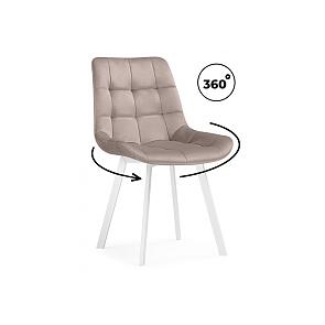 Стулья на металлокаркасе Челси 360 латте (ZD 290) / белый