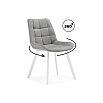 Стулья на металлокаркасе Челси 360 светло-серый (ZD 960) / белый