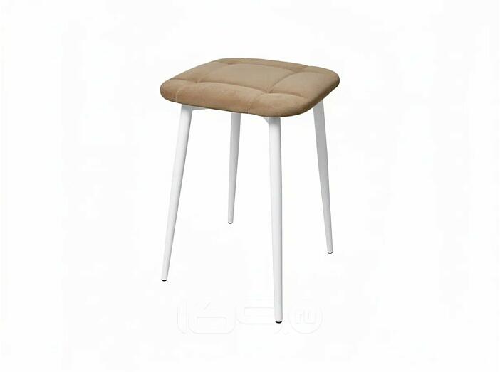 Табурет Фрея белый матовый (Velutto 03 капучино)